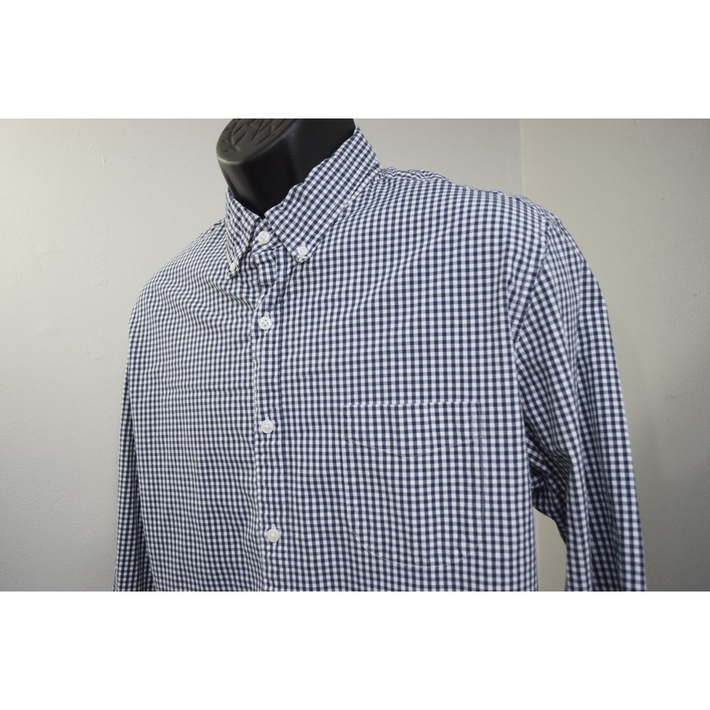 J.CREW Dress Shirt Plaid Classic Fit‎ Stretch Long Sleeve Button Up Mens Size XL